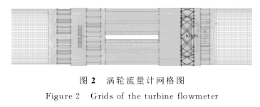 图２　涡轮流量计网格图