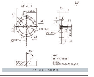 图2   流量计涡轮图样