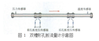 图 1  双槽形孔板流量计示意图