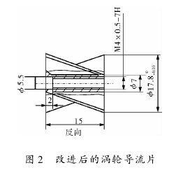 图 2 改进后的涡轮导流片