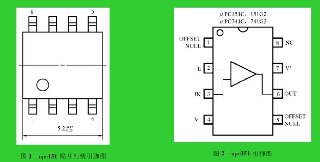 图 1 upc151 贴片封装引脚图图 2 upc151 引脚图