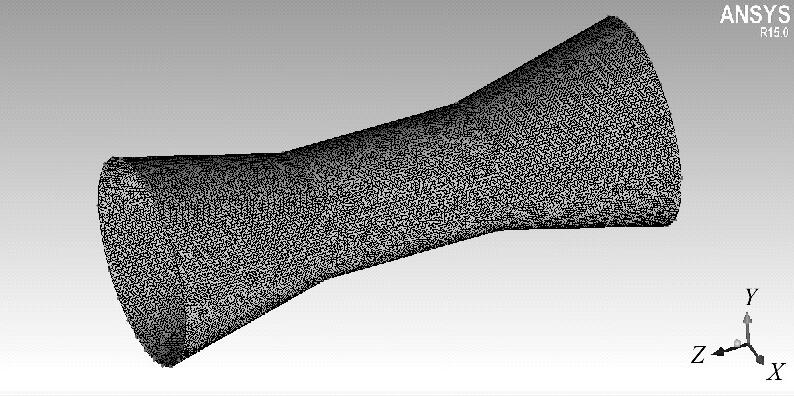 图1 异径导流筒网格图Figure 1 Meshing model of reducer