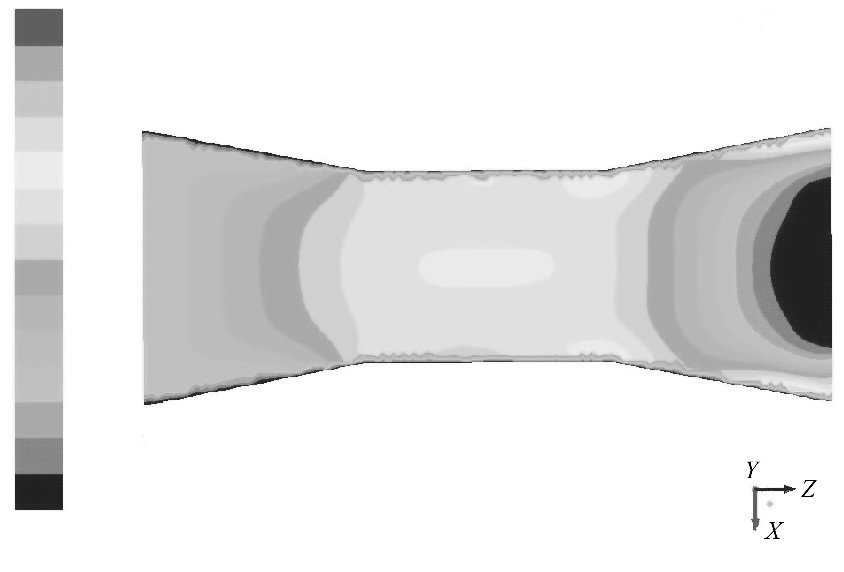 图2 入口速度为0.1m/s的速度云图Figure 2 Contour of 0.1m/s inlet velocity