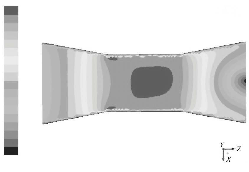 图3 入口速度为0.3m/s的速度云图Figure 3 Contour of 0.3m/s inlet velocity