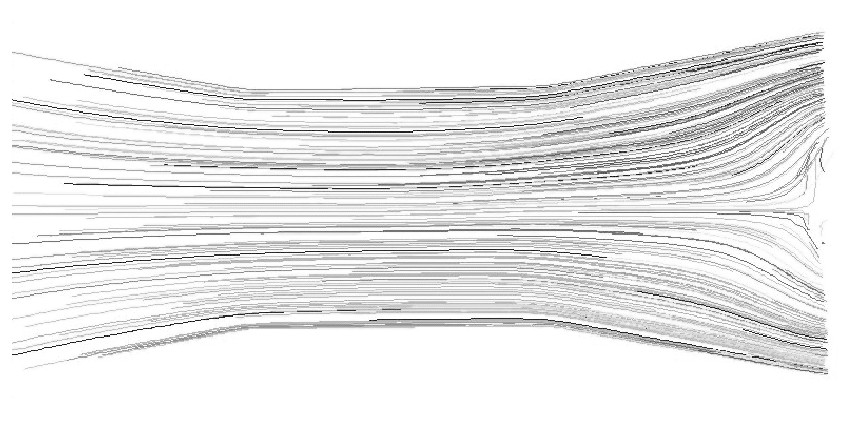 图5 入口速度为0.3m/s的轨迹图Figure 5 Pathlines of 0.3m/s inlet velocity