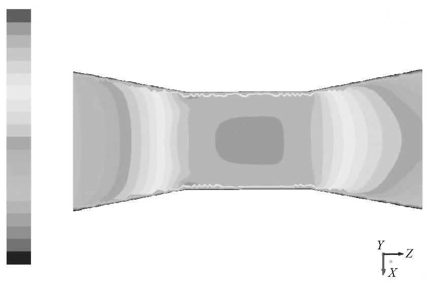 图6 入口速度为5.0m/s的速度云图Figure 6 Contour of 5.0m/s inlet velocity
