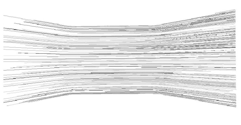 图7 在5.0m/s下速度云图Figure 7 Pathlines of 5.0m/s inlet velocity