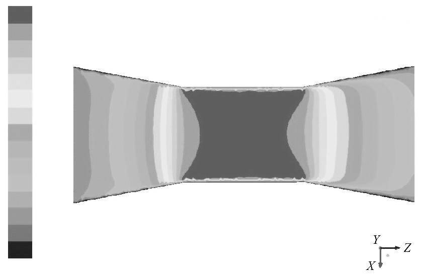 图1 4 入口速度为5m/s的速度云图Figure 14 Contour of 5m/s inlet velocity