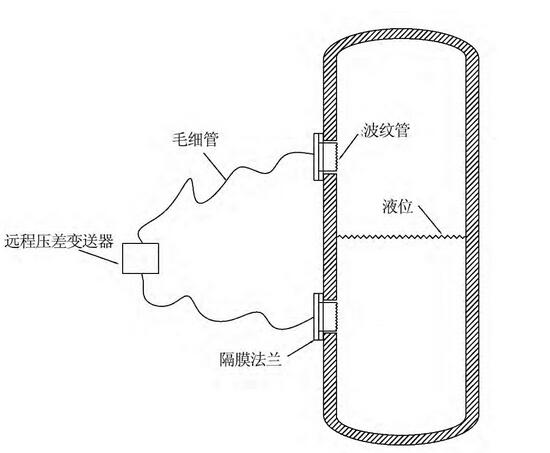 图6 隔膜式双法兰液位计