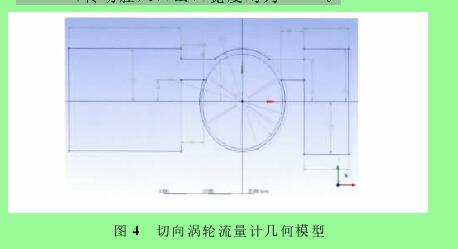 图４　切向涡轮流量计几何模型