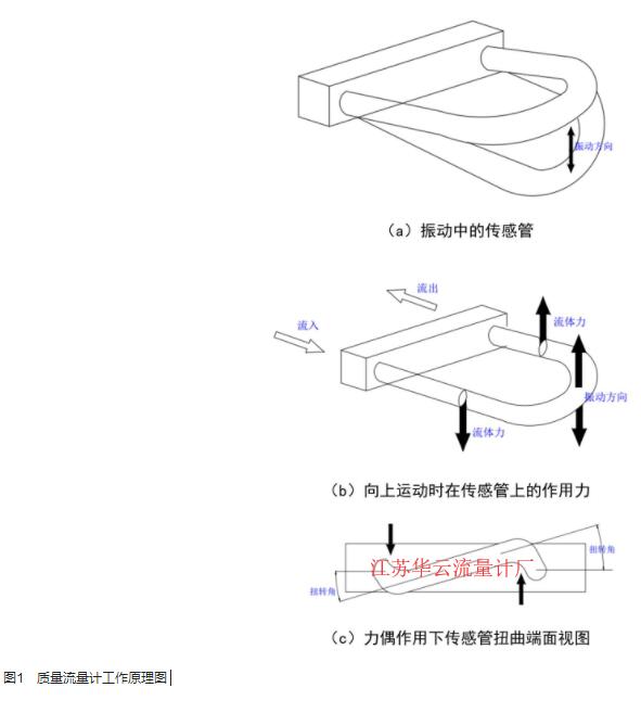 图1　质量流量计工作原理图 