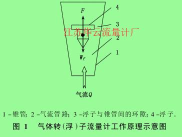 图 1 气体转(浮)子流量计工作原理示意图