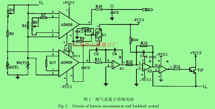 图 1 　煤气流量计检测电路