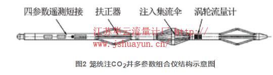 图2 笼统注CO2井多参数组合仪结构示意图