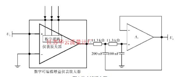 图4 放大滤波电路