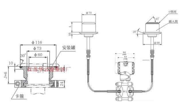 双法兰液位计催化分馏塔液位计冲洗油应用