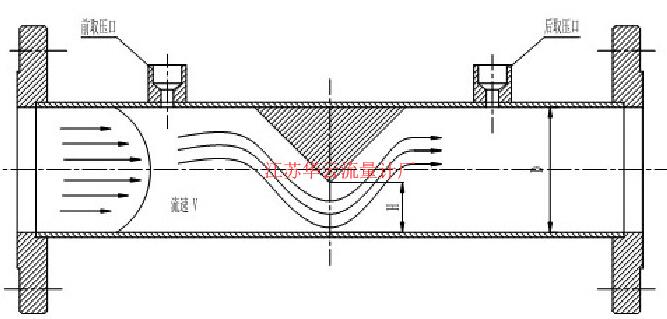 图3 楔式流量计原理图