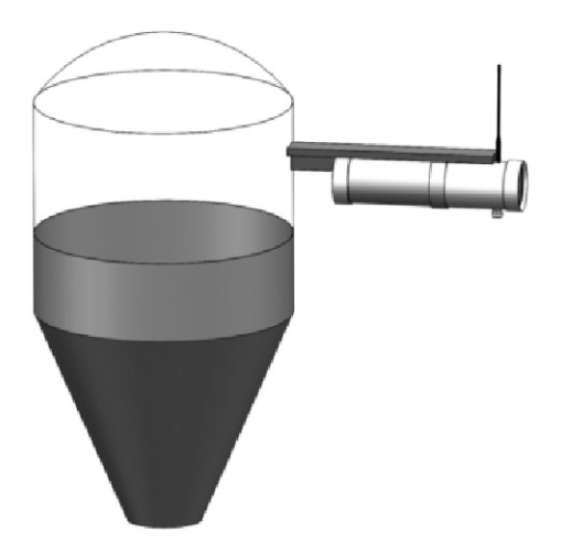 图5 仓泵料位计安装示意图