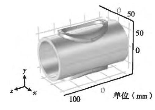 图5 弯圆形励磁线圈几何模型